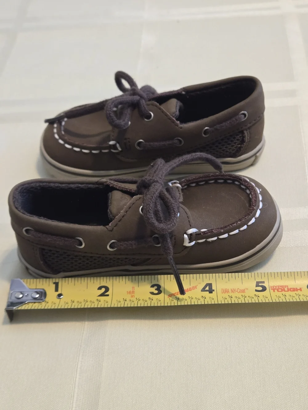 Sperry Kids Intrepid Brown Top Sliders Boat Shoes Toddler size 4M Leather Upper